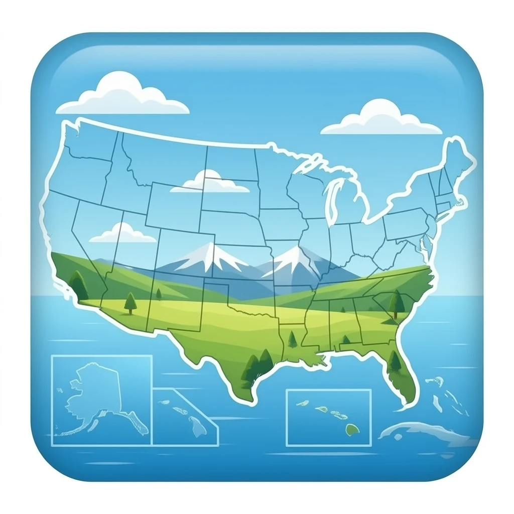 west coast united states map emoji