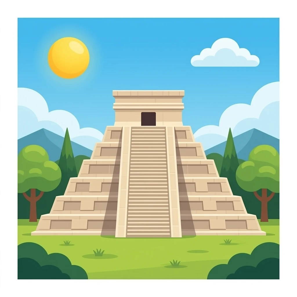 Maya temple emoji