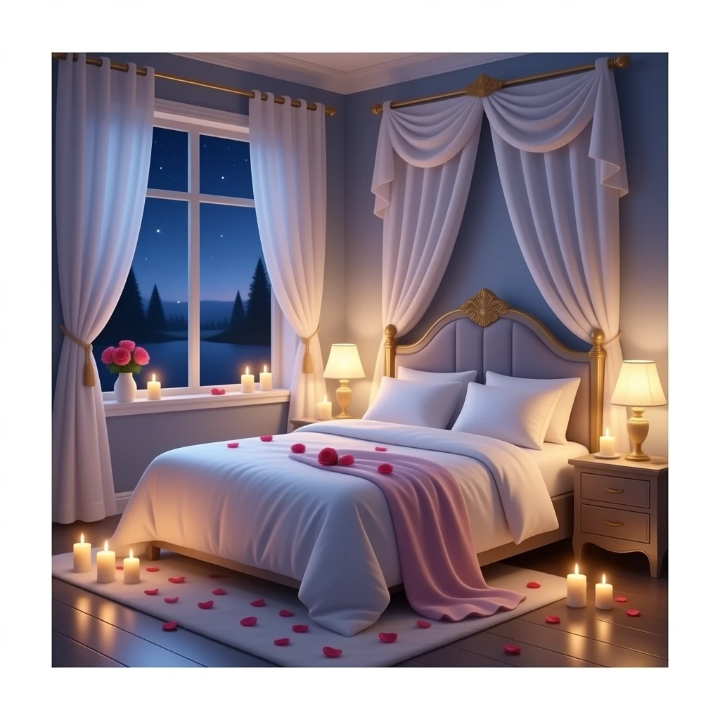 romantic bed emoji