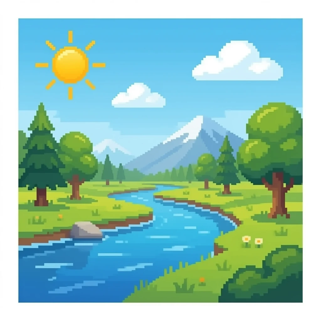 pixeled river emoji