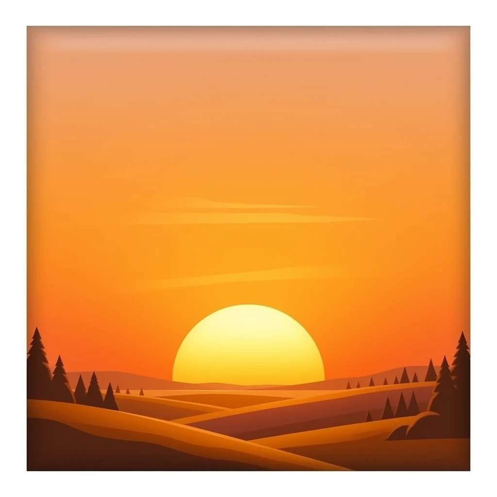 orange sunset emoji
