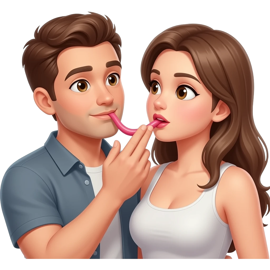 Guy licking pussy with girl tits out emoji