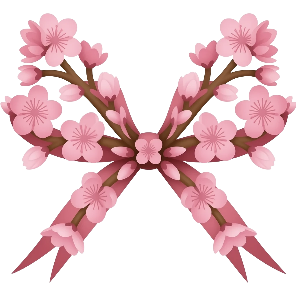 Sakura bow emoji