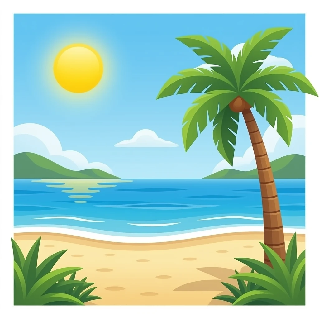 daj emotkę plaży emoji
