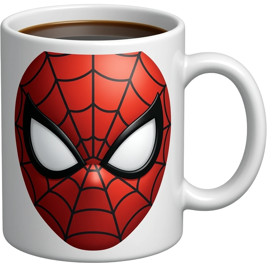 Spider-Man coffee mug emoji
