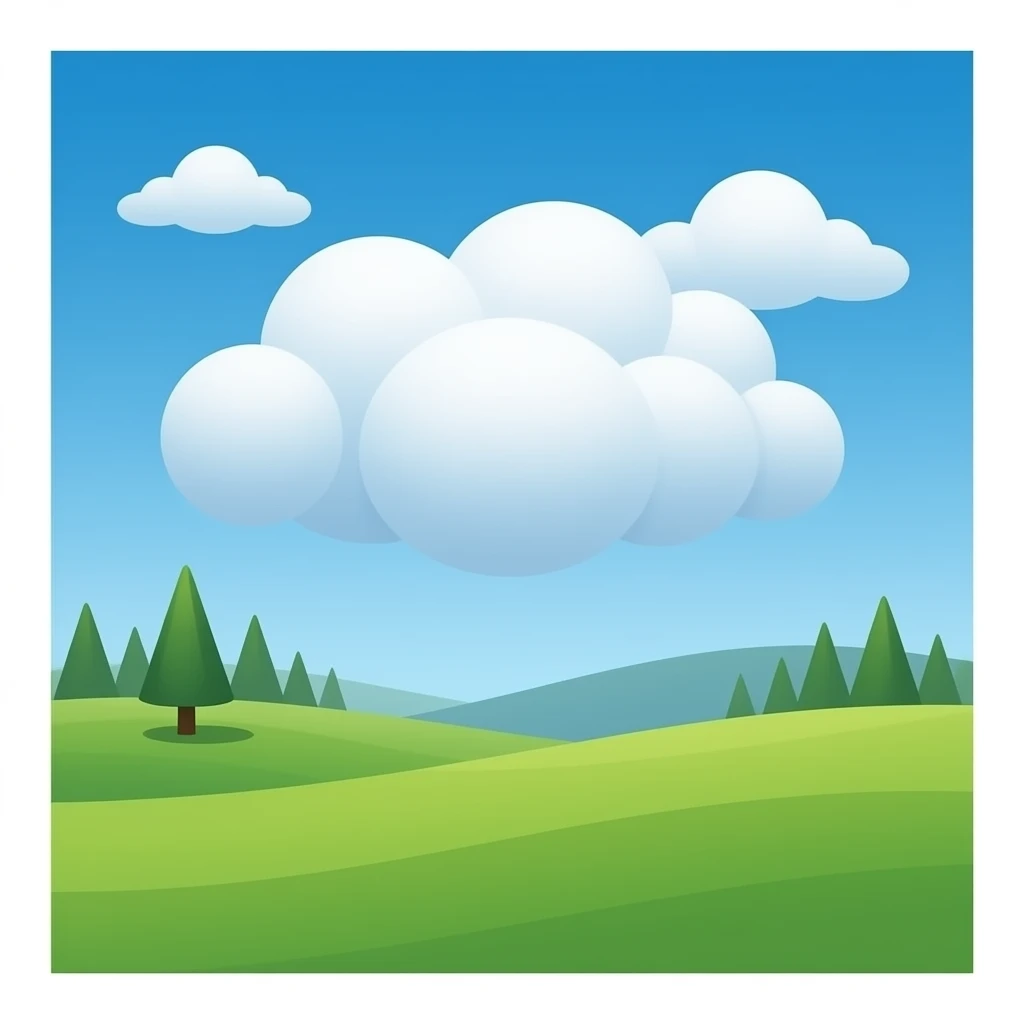 cumulus cloud emoji