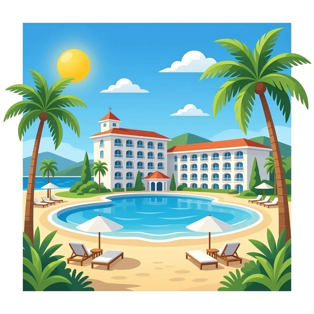 luxury beach hotel emoji