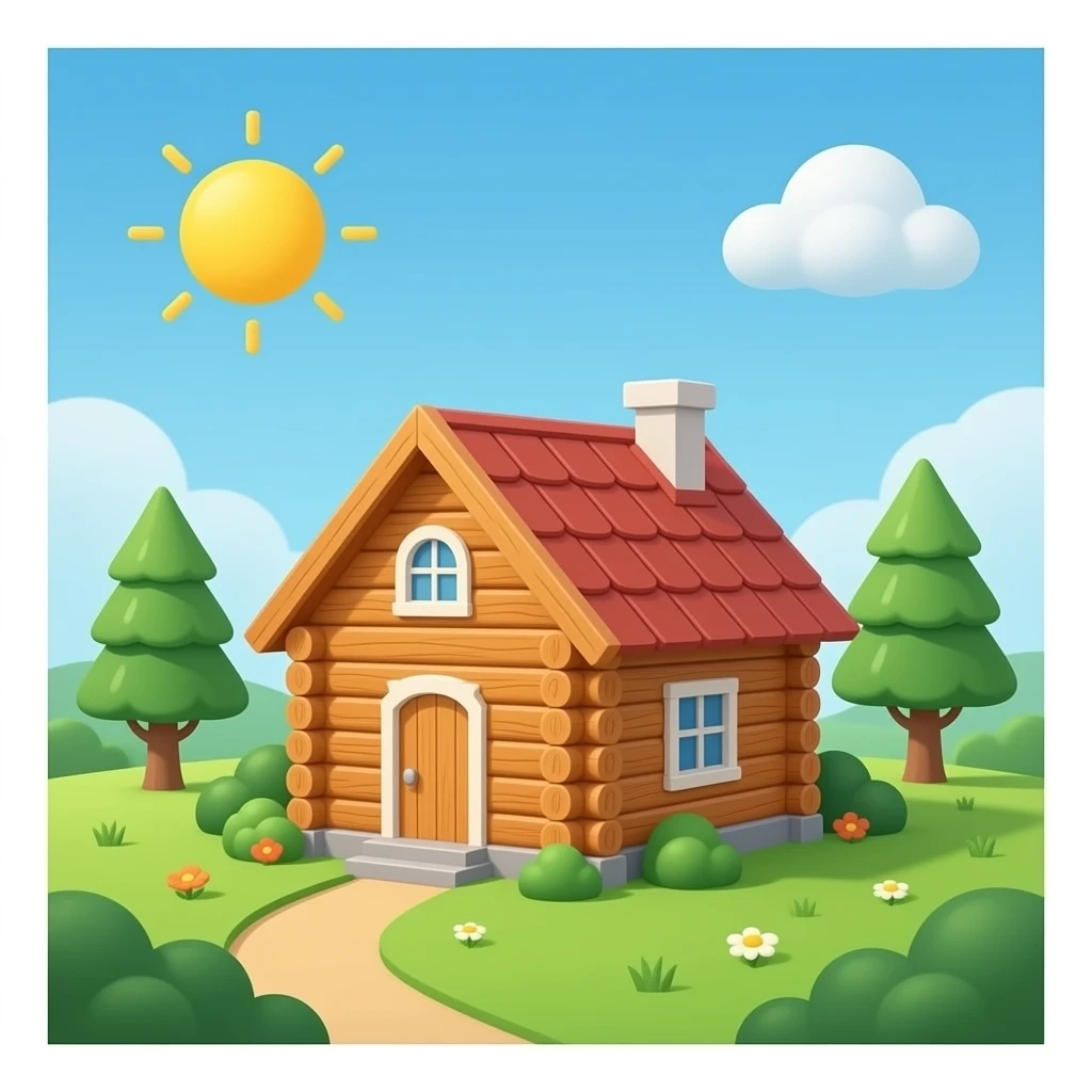 casa de madera emoji