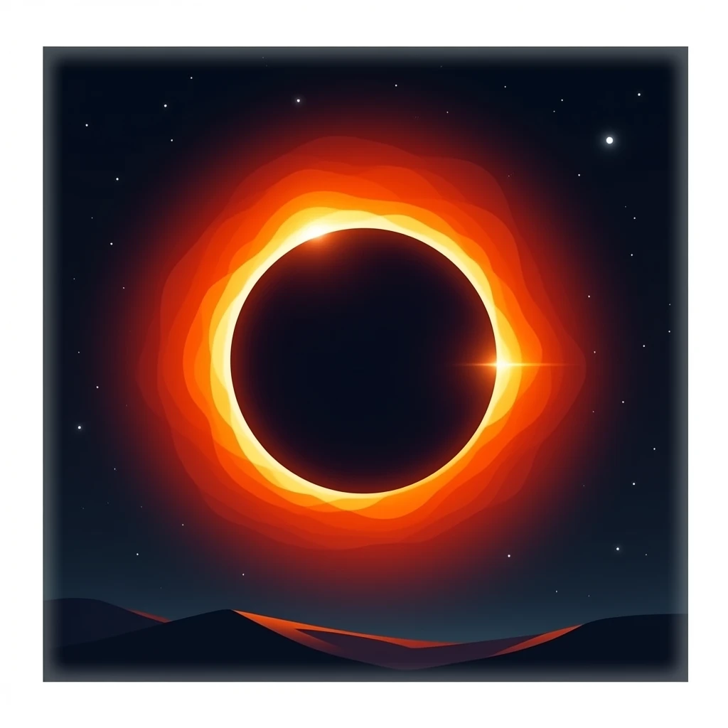 Eclipse sun red emoji