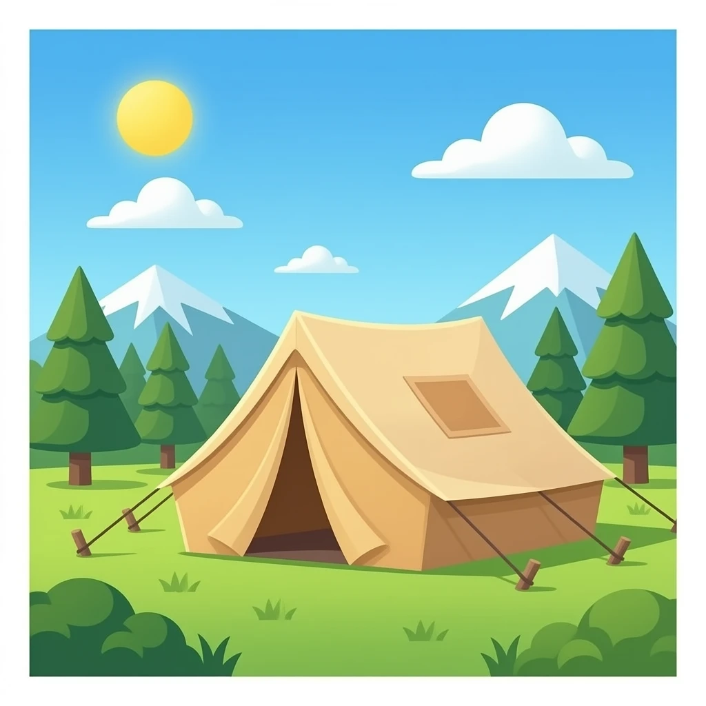 tented camp emoji
