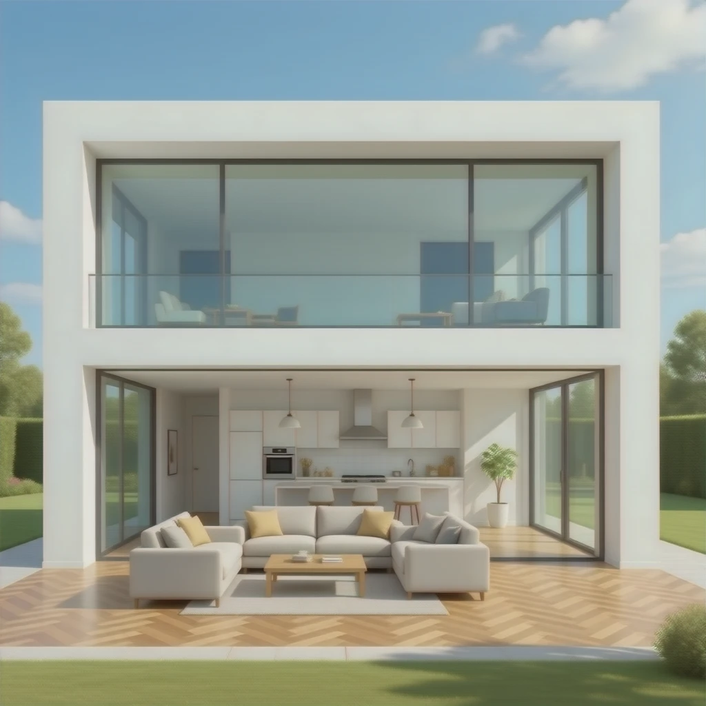 Giga modern house inside view daytime emoji