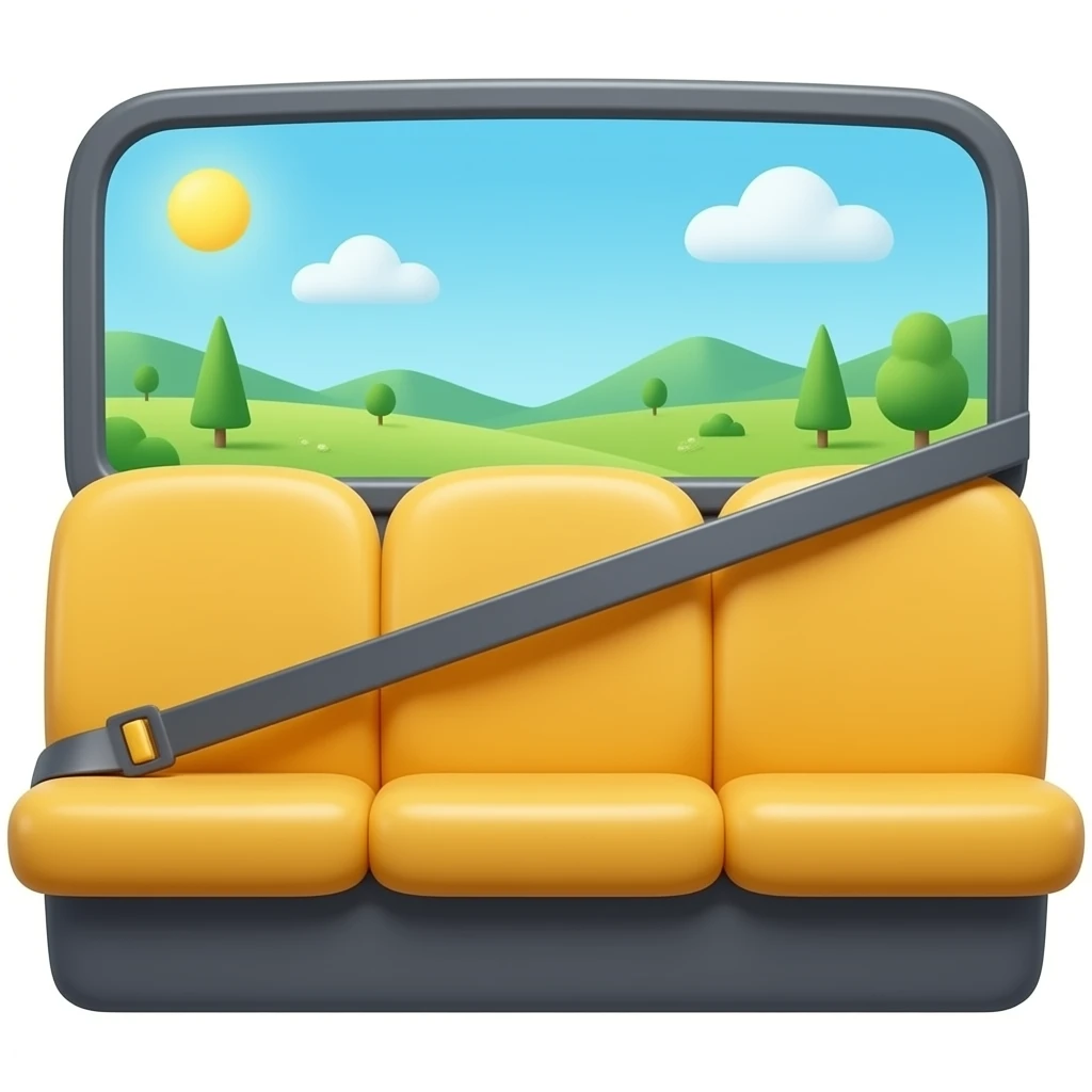 seat belt on a bus emoji