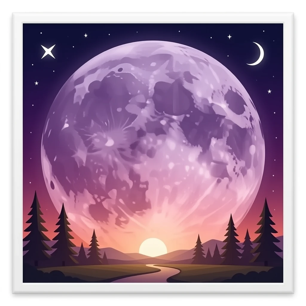 Moon maroon emoji