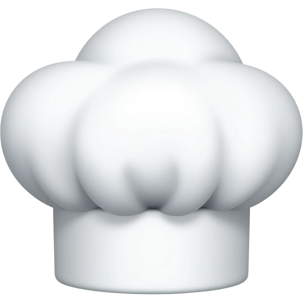 Chef hat with vanilla emoji