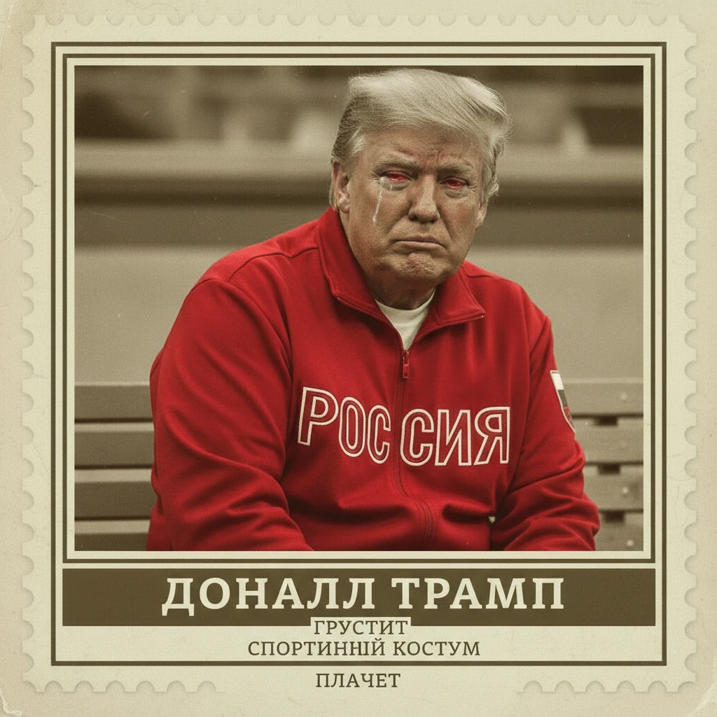 Дональд Трамп в спортивном красном костюме RUSSIA очень грустный плачет. Цветное фото

Стилизуй под такую марку  emoji