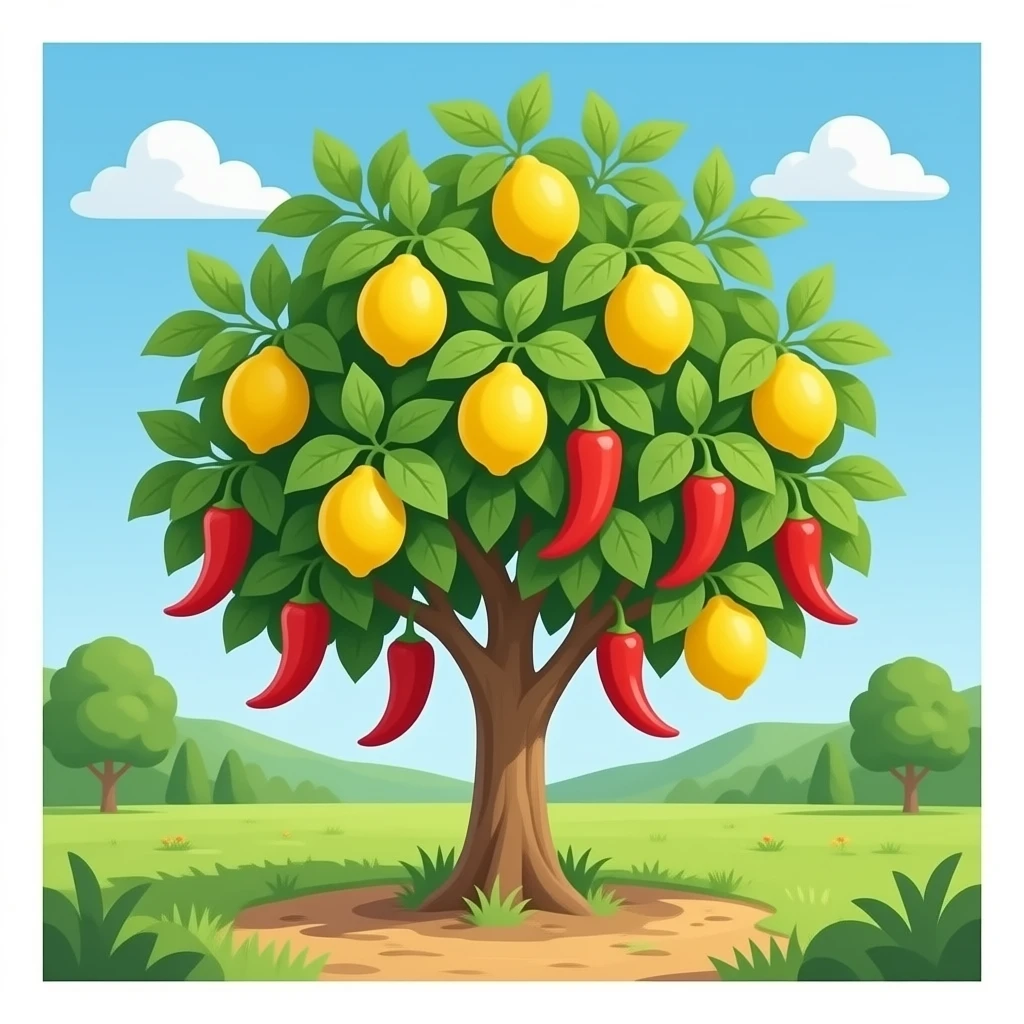 There should be cross cross chillis on lemon down and it should be hanging emoji