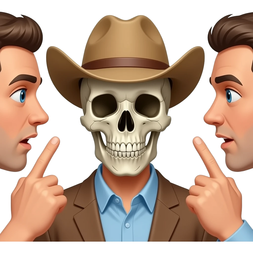 💀🤠🤫🤫 emoji