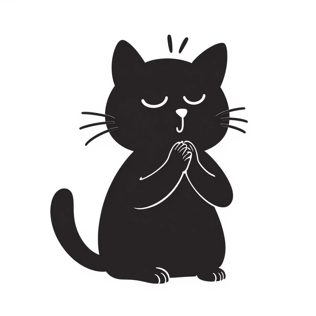 cat praying emoji