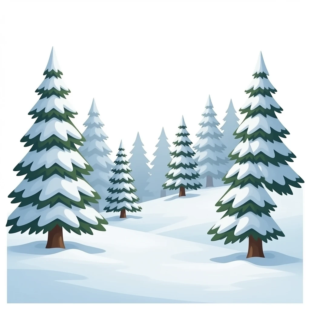 Snowy pine hill emoji