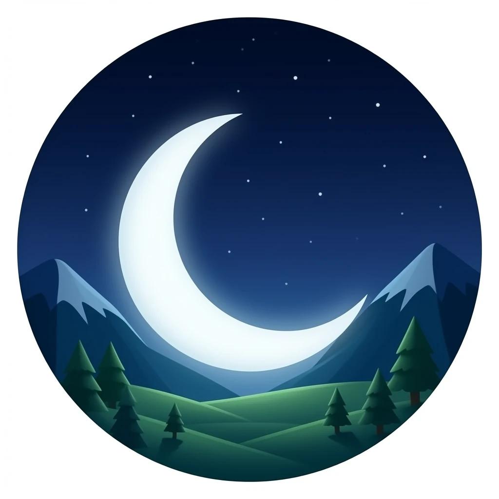 Moon haf emoji