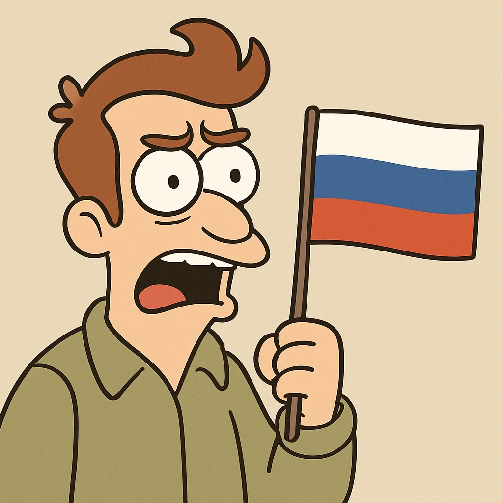 Russian flag, flat icon style, no text emoji
