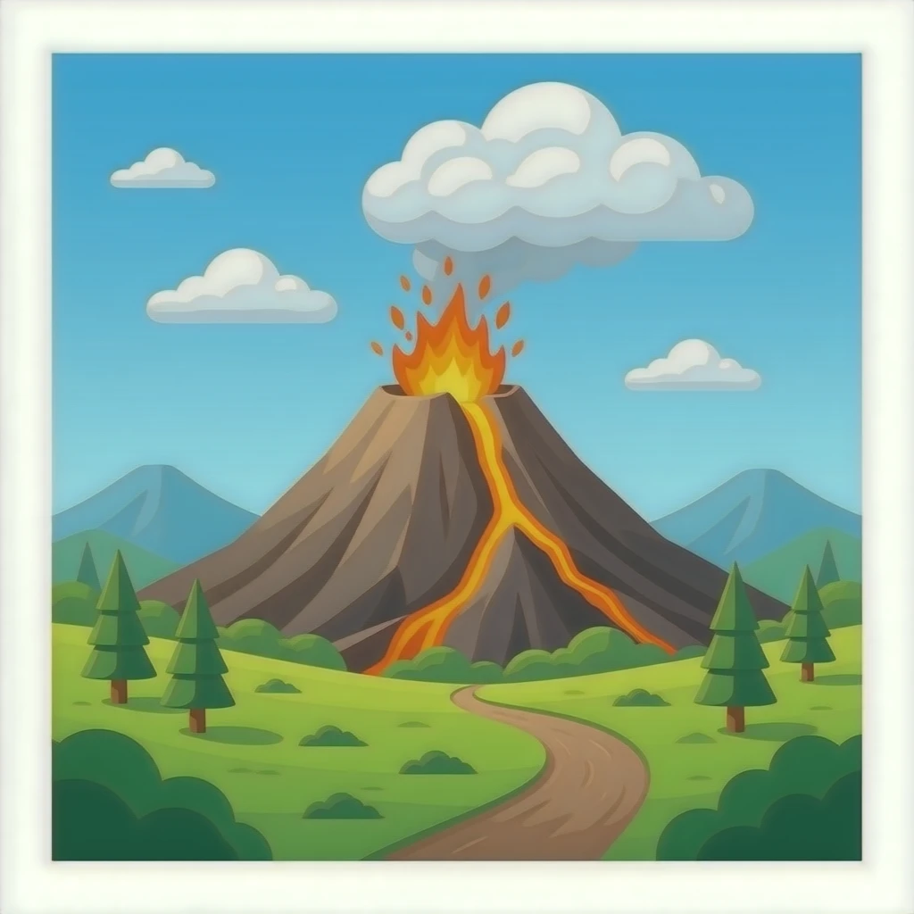 núi lửa emoji
