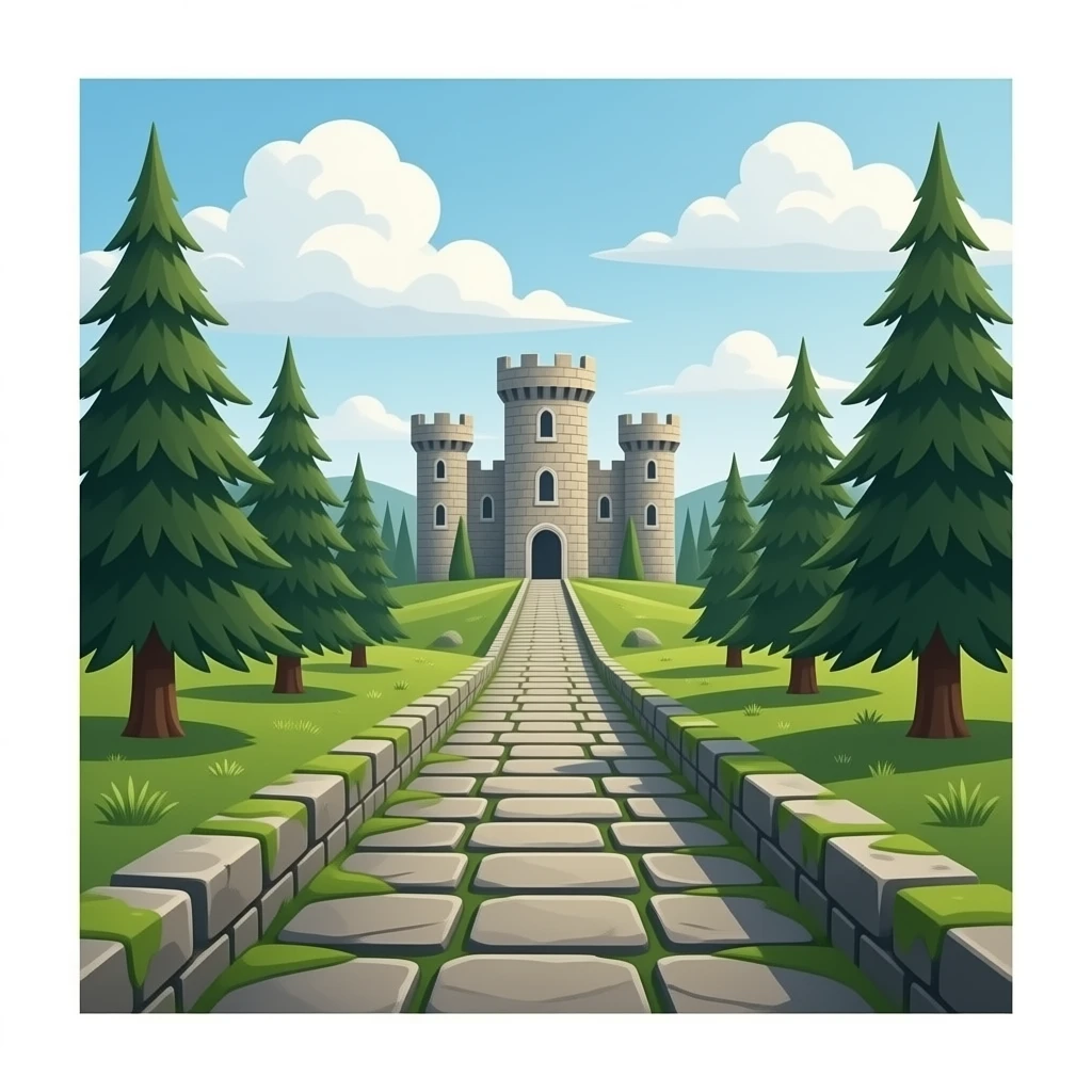 A path to a castle emoji