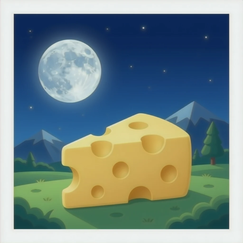 cheese moon emoji