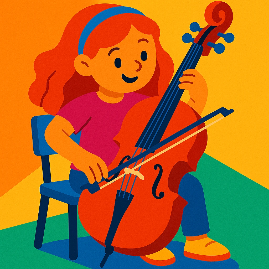 girl playing cello emoji