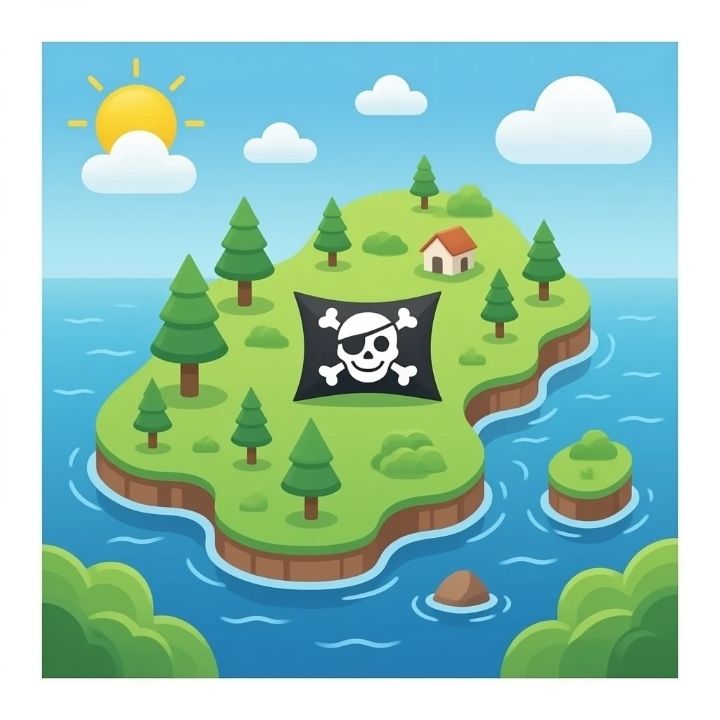 pirate map emoji