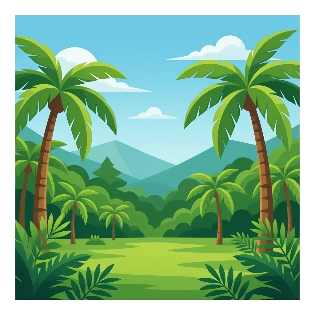 Create a Jungle tree, no background emoji