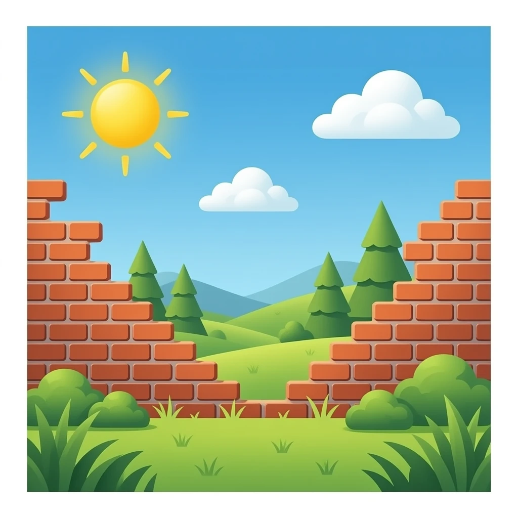 unfinished brick wall emoji