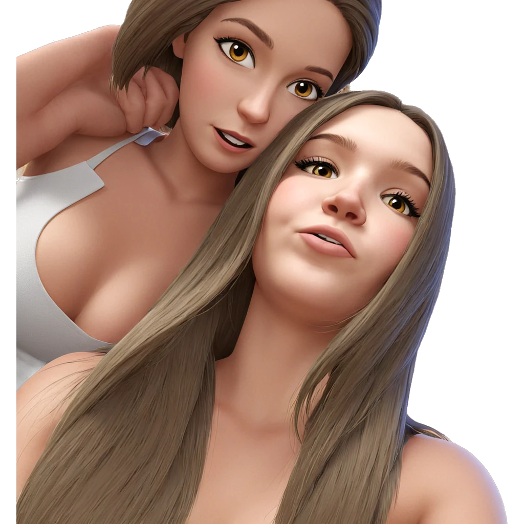beautiful girls in close embrace emoji