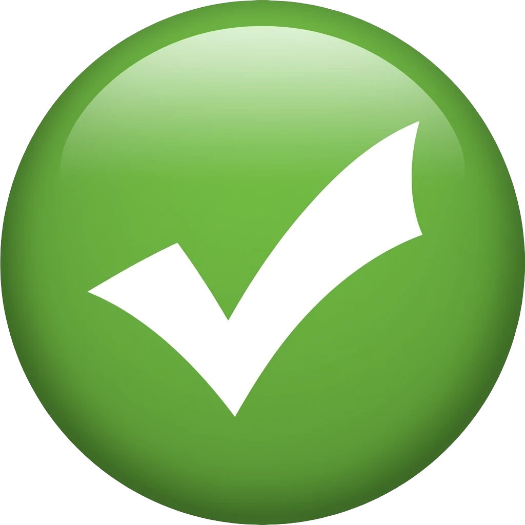 green circle check icon emoji