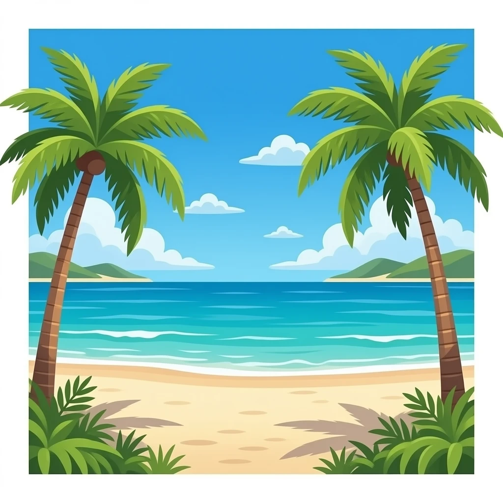 i need  miami beach background like vice city emoji
