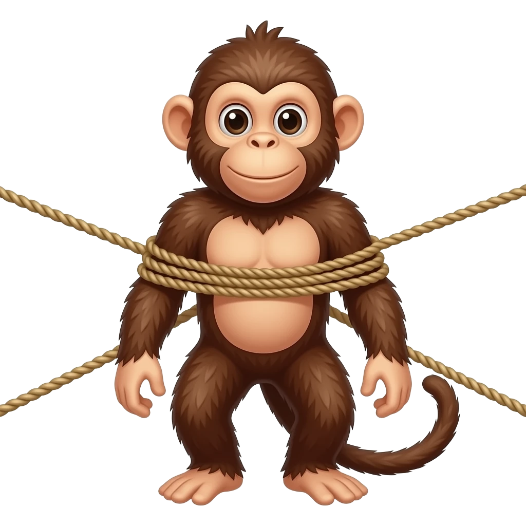 Monkey bondage emoji