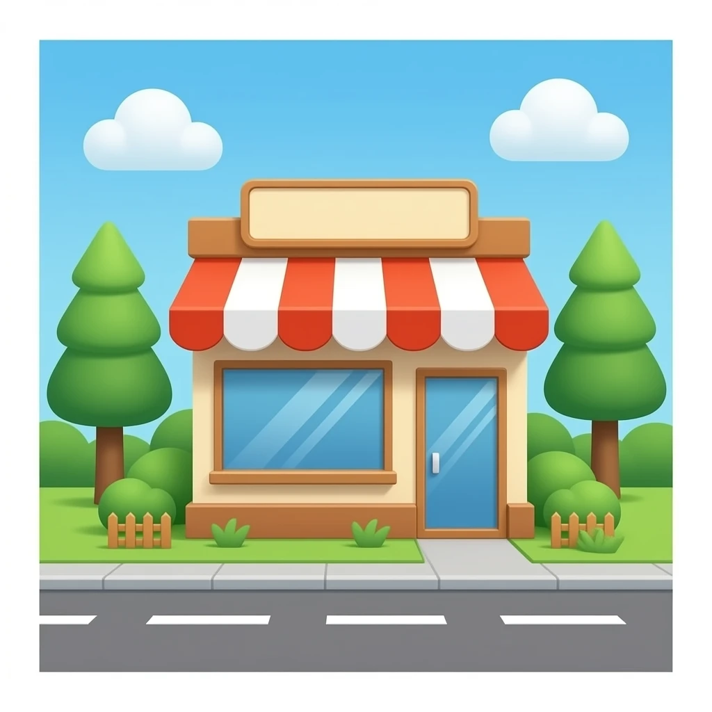 Small shop without background emoji