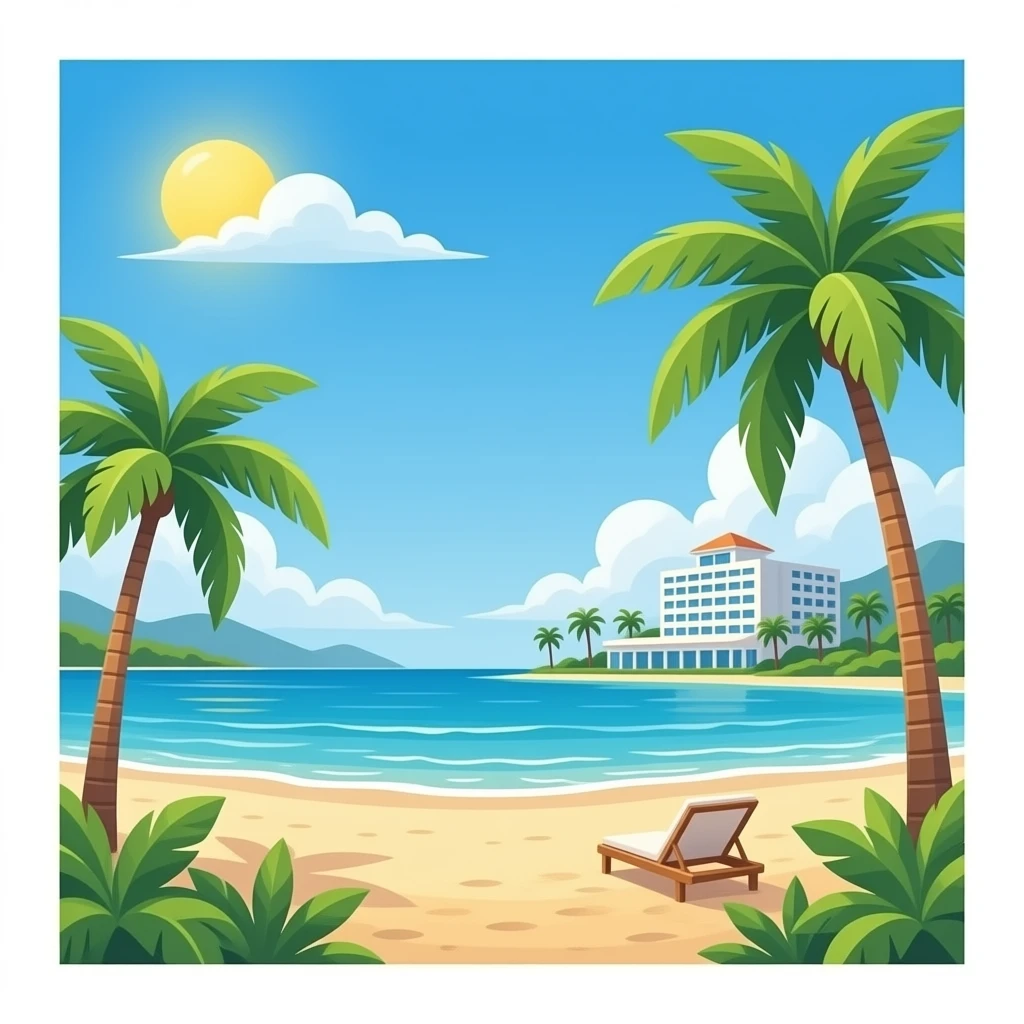 luxury beach hotel emoji