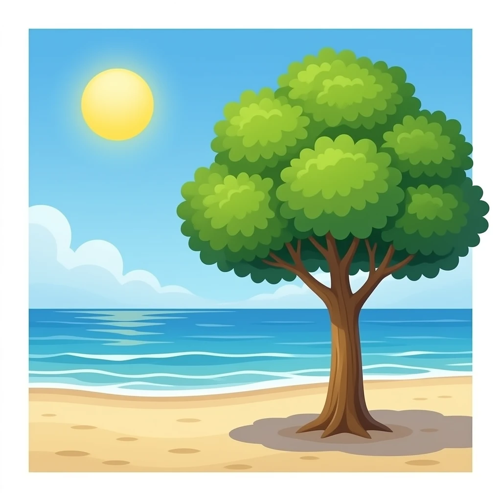 beach tree emoji