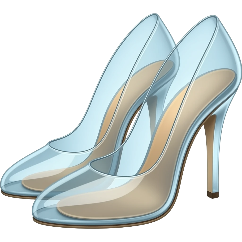 Glass high heels emoji
