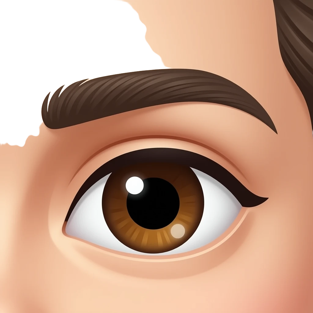 highlighted eyebrow emoji