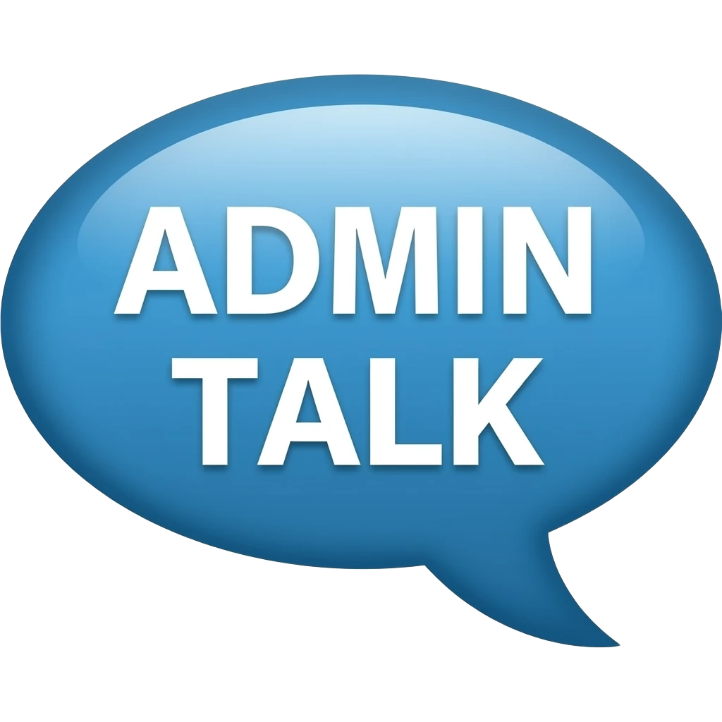 make a chat bubble that says ADMIN TALK emoji