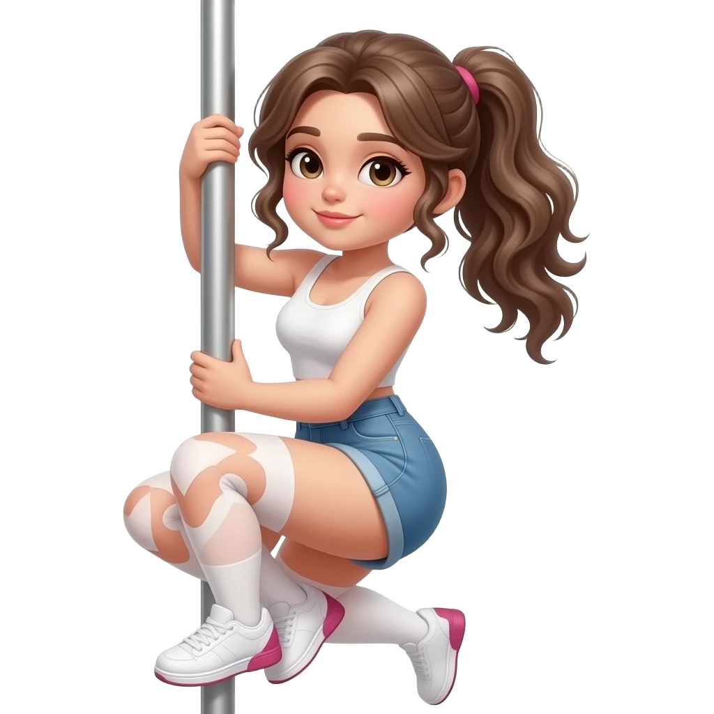 Pole with girl on it emoji
