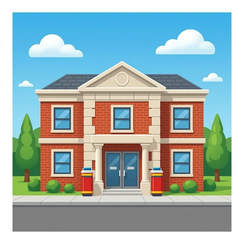 Fire department building  emoji no background emoji