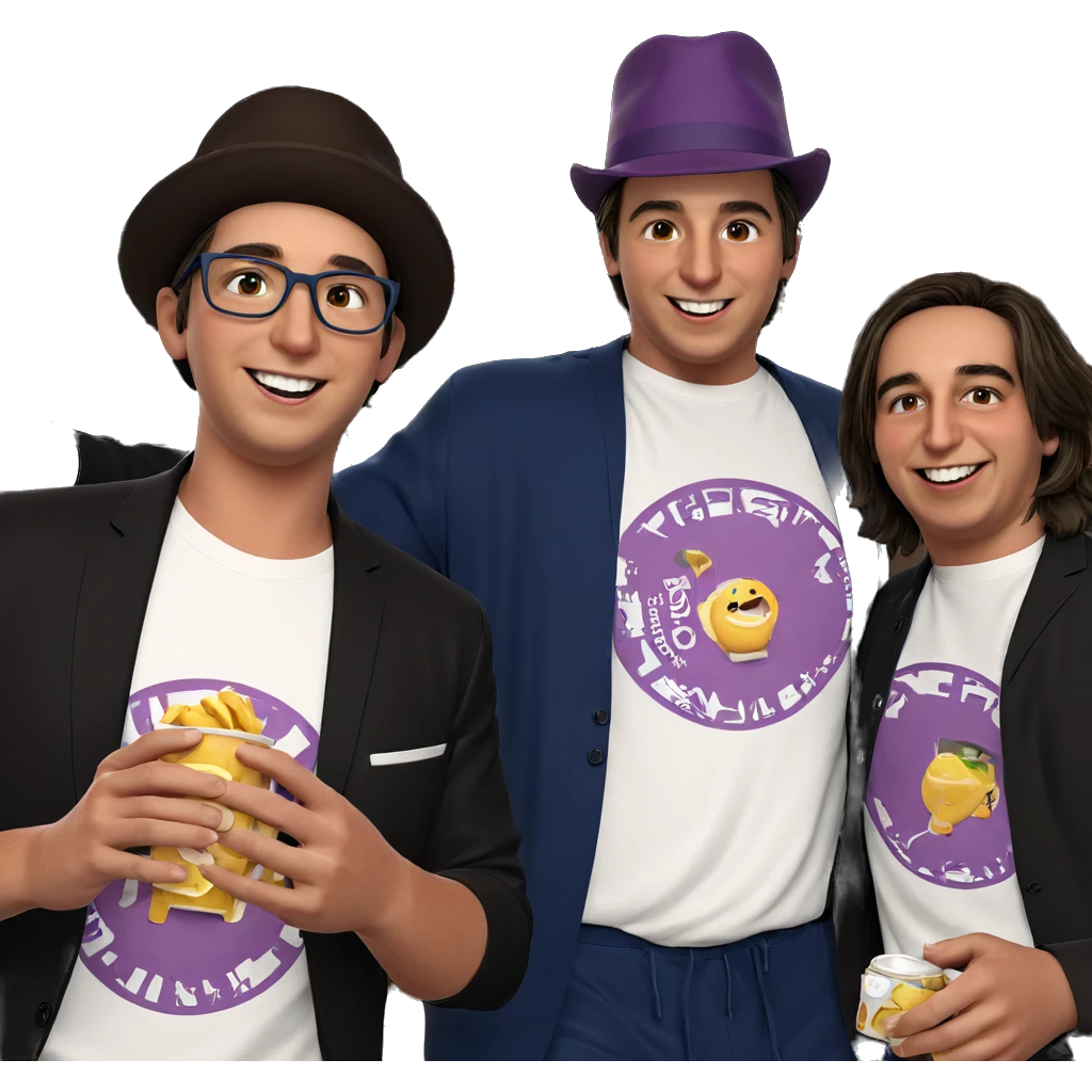 boys enjoying refreshments indoors emoji