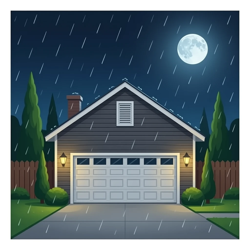 Black garage emoji