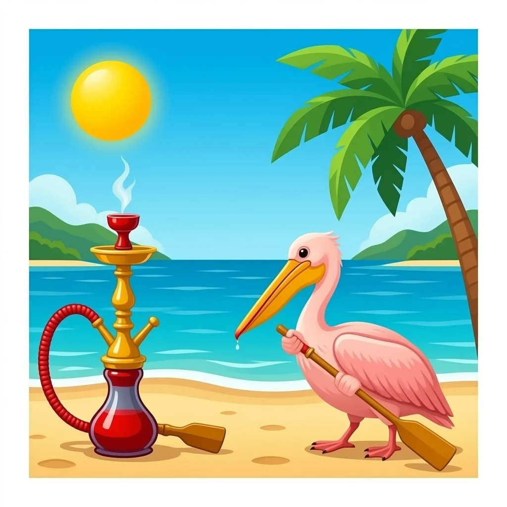 Shisha in Bollywood beach  make on the oars walk at red pelican emoji