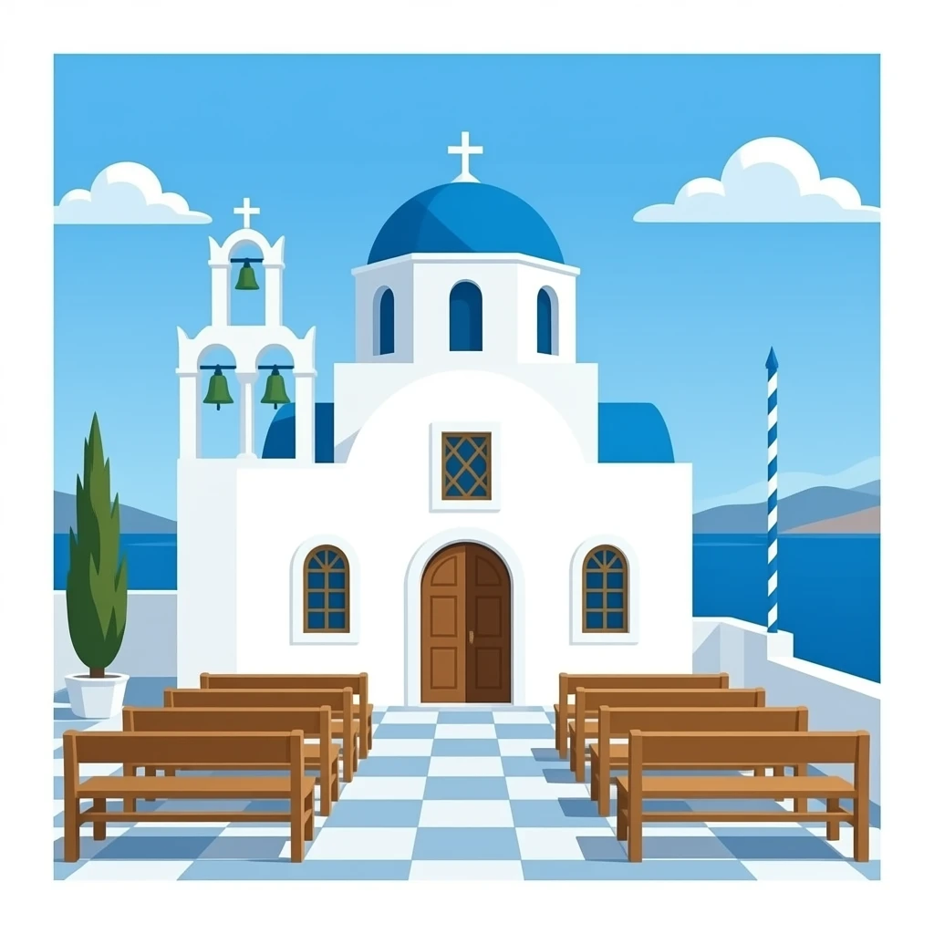 Greek Orthodox Church white white and blue with white background emoji