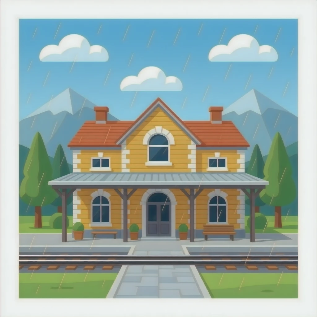train station building emoji