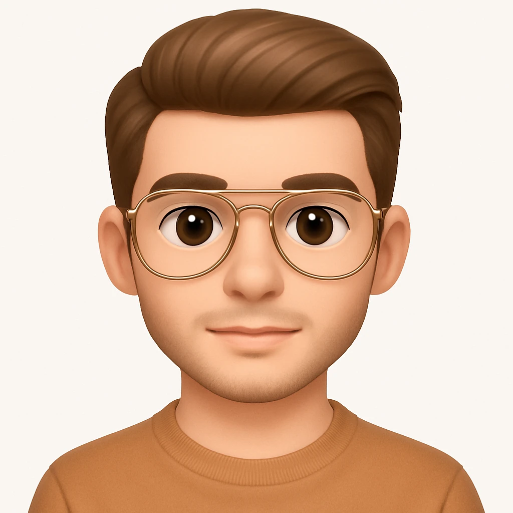 turn the second man in emoji style of the 1st image, match the facial features and clothes emoji